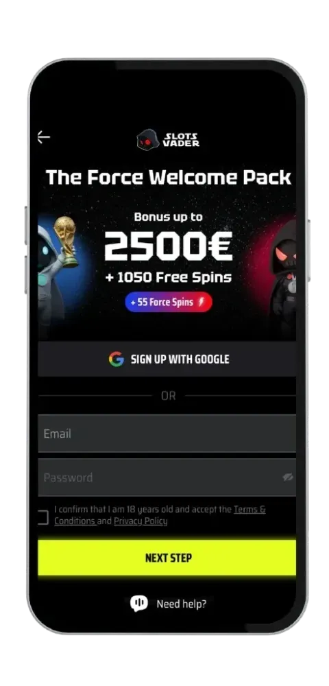 SlotsVader na telefonie
